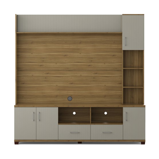 Vista Tv Wall Unit - Natural Teak