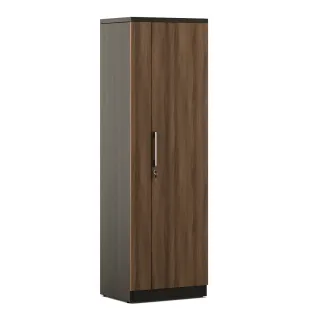 Ken 1 Door Wardrobe Without Mirror - Walnut Bronze Woodpore