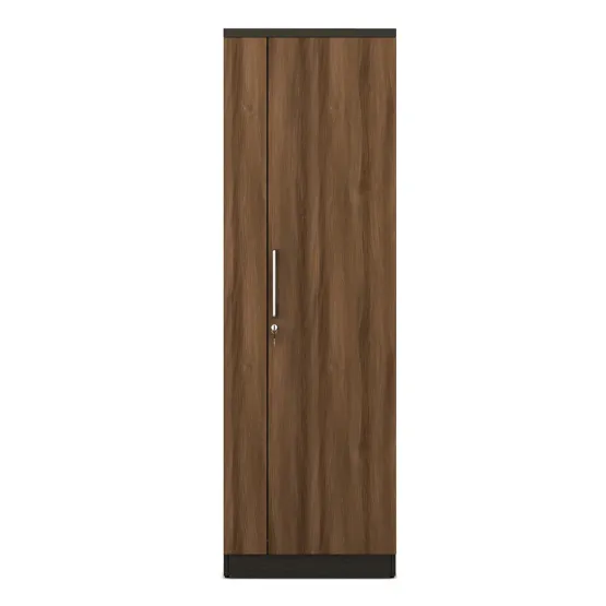 Ken 1 Door Wardrobe Without Mirror - Walnut Bronze Woodpore