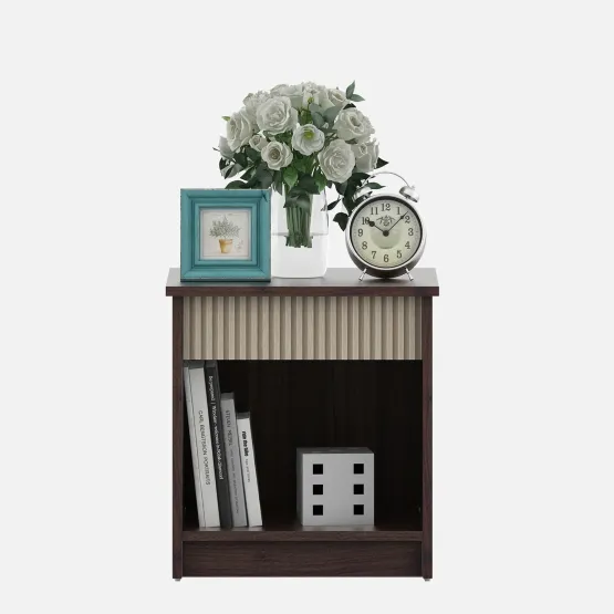 Kia Bedside Table - Lyon Walnut