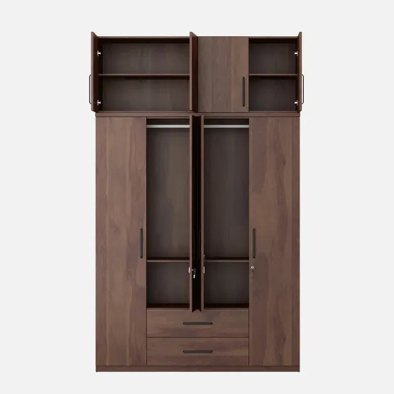 Lauren 4 Door Wardrobe Without Mirror With Loft -sheesham