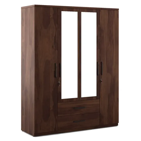 Lauren 4 Door Wardrobe With Mirror-sheesham