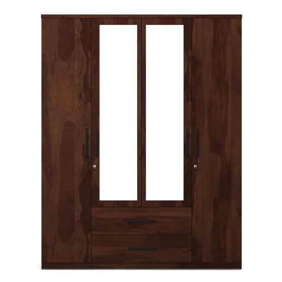 Lauren 4 Door Wardrobe With Mirror-sheesham