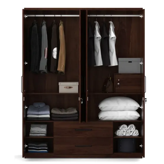 Lauren 4 Door Wardrobe With Mirror-sheesham