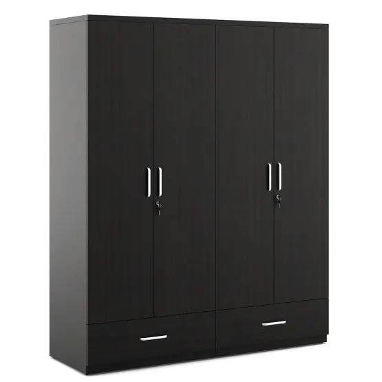Linden 4 Door Wardrobe Without Mirror - Natural Wenge