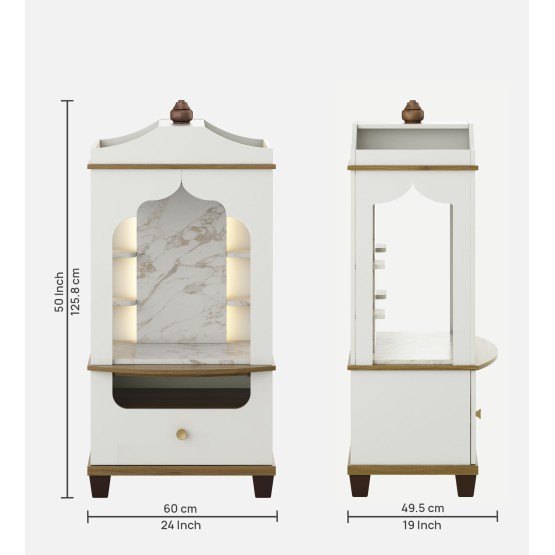 Mandir Divine-6012a - Kingstone White