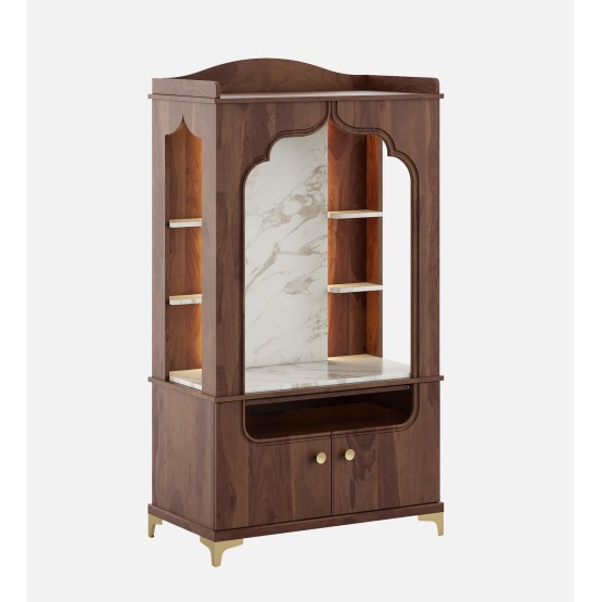 Mandir Divine-8015b - Sheesham & Linght Marble