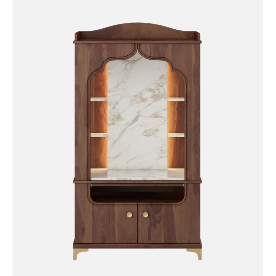 Mandir Divine-8015b - Sheesham & Linght Marble