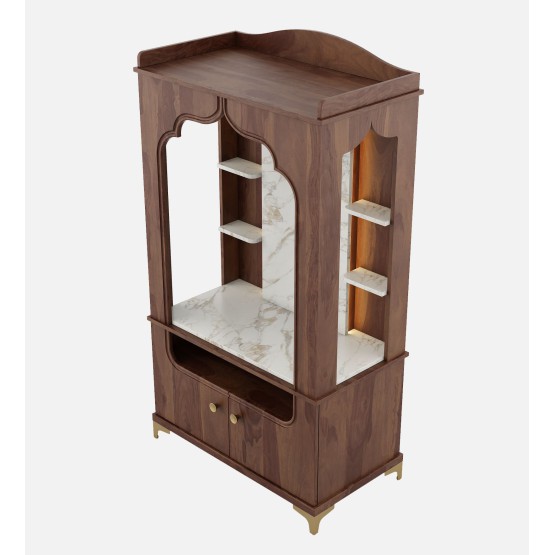 Mandir Divine-8015b - Sheesham & Linght Marble