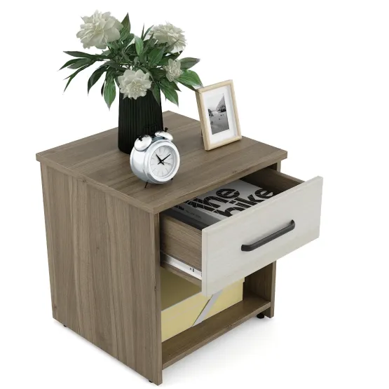 Martin Bedside Table - Lyon Walnut