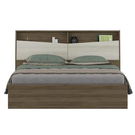 Martin King Bed With 3/4  Lifton - Lyon Walnut