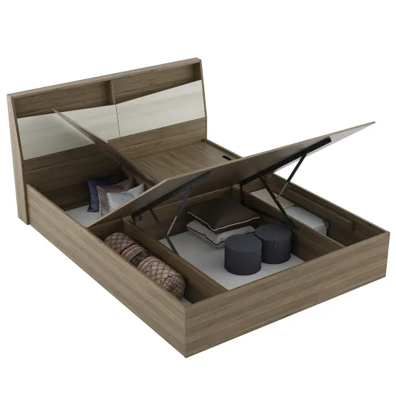 Martin King Bed With 3/4  Lifton - Lyon Walnut