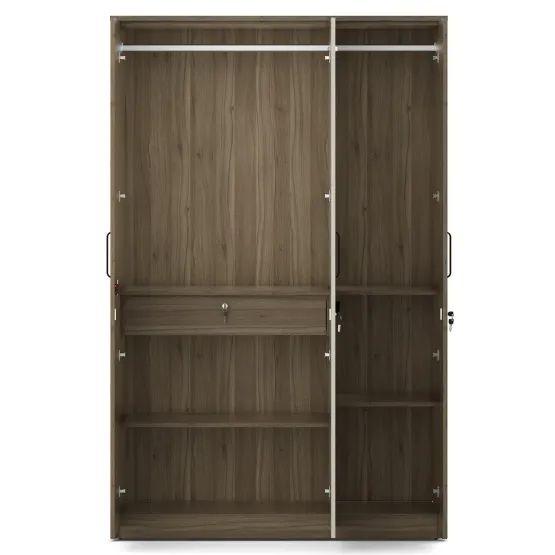 Martin 3 Door Wardrobe - Lyon Walnut