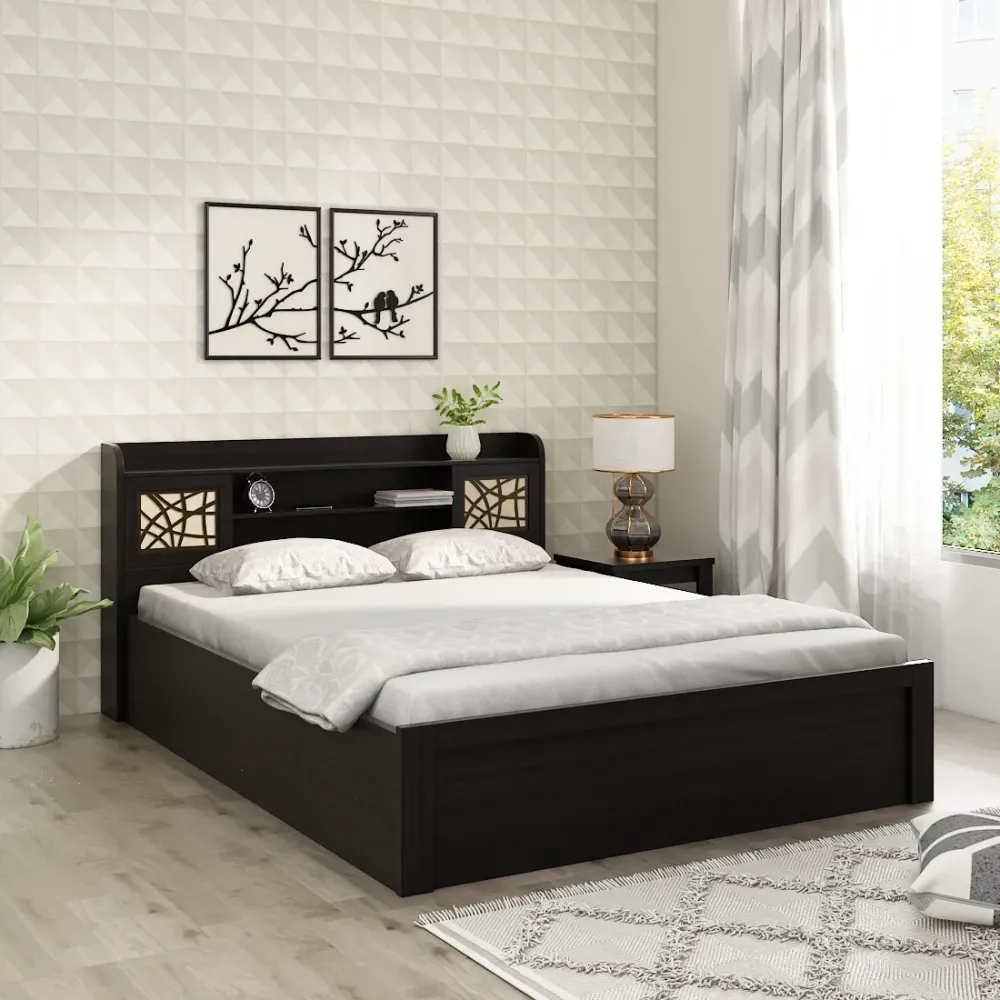 Mayflower King Bed With 3/4th Lift Storage - Vermount Woodpore