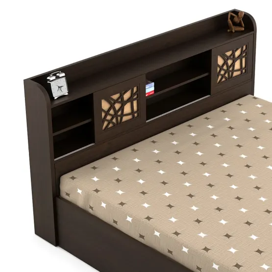 Mayflower King Bed With 3/4th Lift Storage - Vermount Woodpore