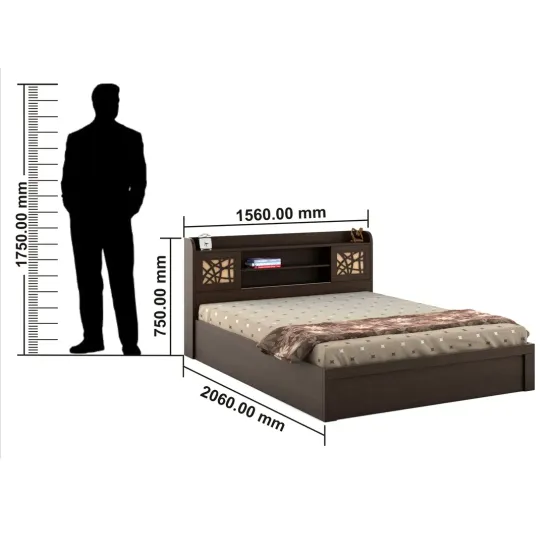 Mayflower Queen Bed With Box Type Storage - Vermount Woodpore