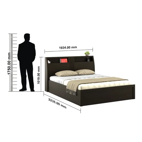 Monarch V4 King Bed With 3/4th Lift On Storage-vermount