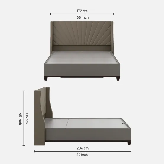 Morgan Queen Bed 3/4 Lifton Esm Sahara Beige