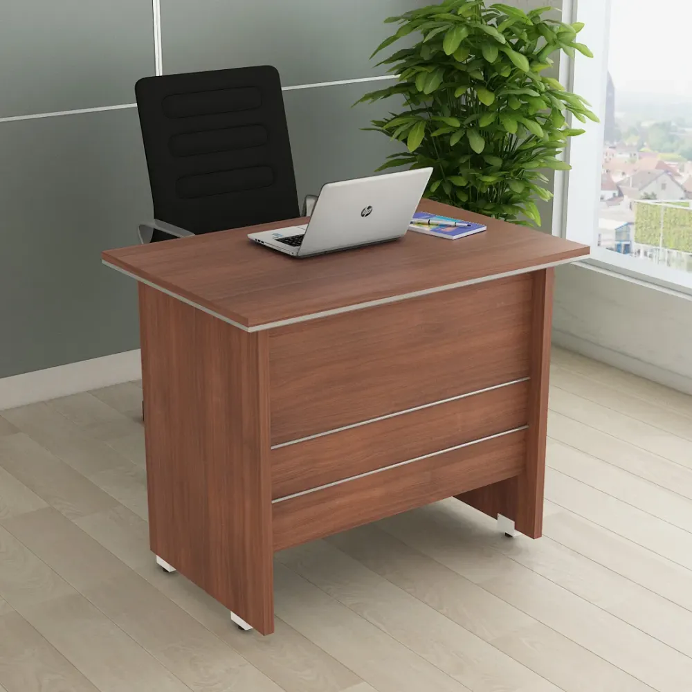 Nova Desking Office Table Extra Small - Walnut Rigato