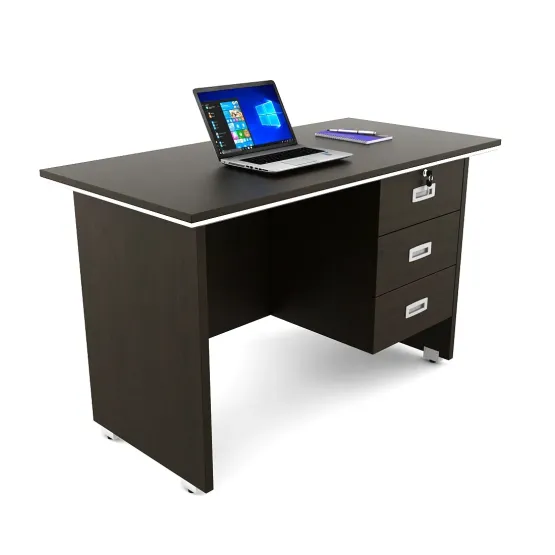 Nova Integra Office Table Small With 3 Shutter - Vermount