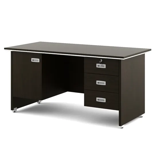 Nova Integra Office Table Extra Medium With 3 Drawer 1 Shutter - Vermount