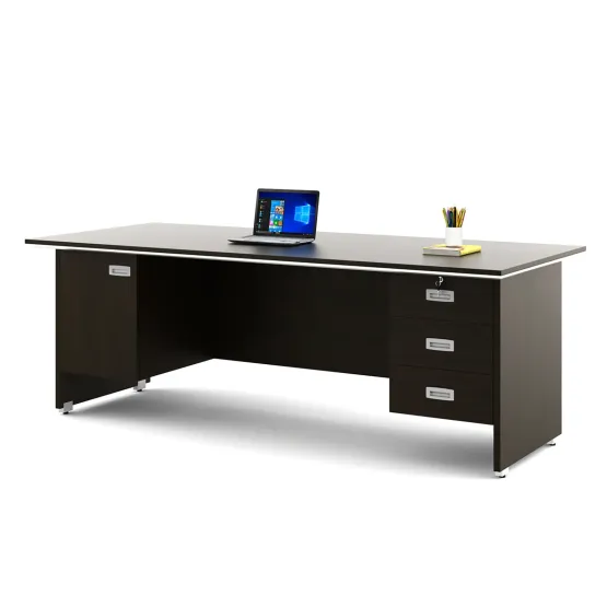 Nova Integra Office Table Extra Large With 3 Drawers 1 Shutter - Vermount