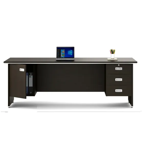 Nova Integra Office Table Extra Large With 3 Drawers 1 Shutter - Vermount