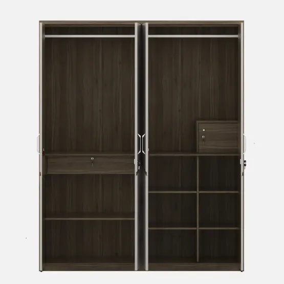 Nora 4 Door Wardrobe Without Mirror - Lyon Walnut