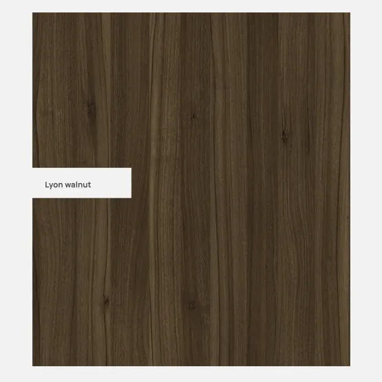 Nora King Bed  Full Lift On With Top Plank - Lyon Walnut