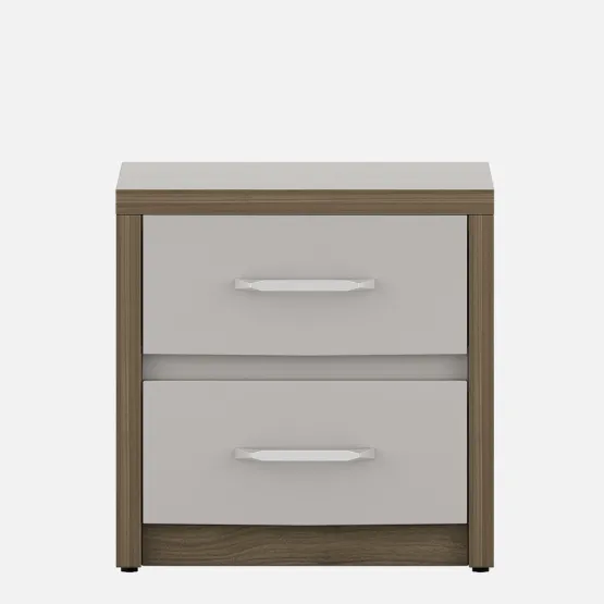 Nora Bedside Table - Lyon Walnut & Hg Ceramic