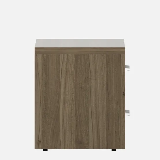 Nora Bedside Table - Lyon Walnut & Hg Ceramic
