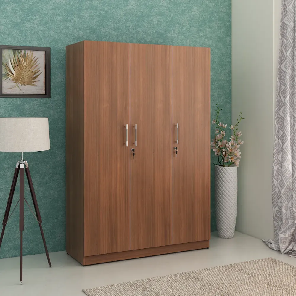 Optima 3 Door Wardrobe - Walnut Rigato