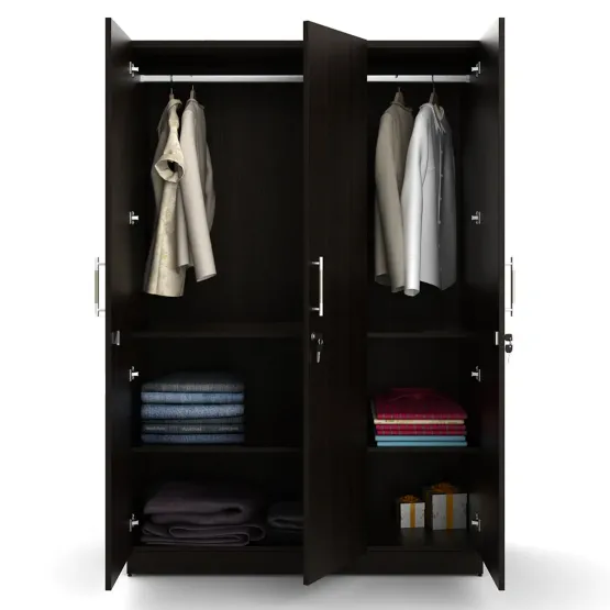 Optima 3 Door Wardrobe - Natural Wenge