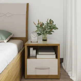 Pearl Bedside Table - Ceramic High Gloss