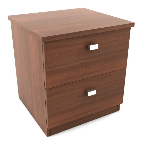 Premium Bedside Table - Walnut Rigato Woodpore