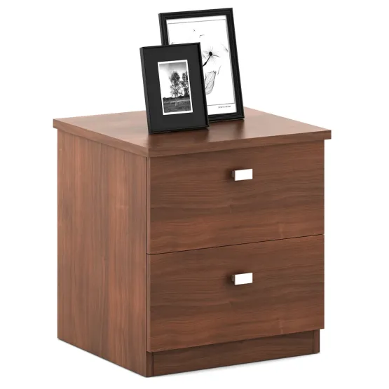 Premium Bedside Table - Walnut Rigato Woodpore