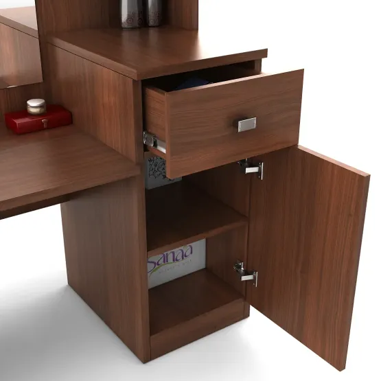 Premium Dressing Table - Walnut Rigato