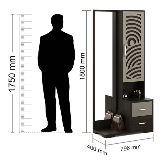 Ripples Dressing Table - Hg Basalt Grey