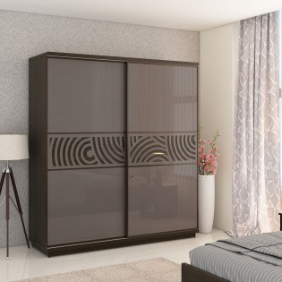 Ripples 2 Door Sliding Wardrobe - Hg Basalt Grey