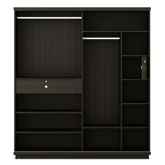 Ripples 2 Door Sliding Wardrobe - Hg Basalt Grey