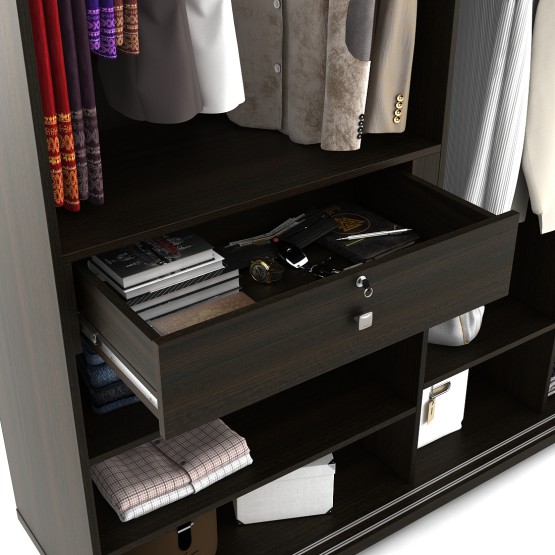 Ripples 2 Door Sliding Wardrobe - Hg Basalt Grey