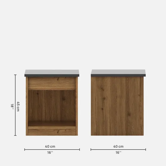 Roma Bedside Table - Clasic Oak