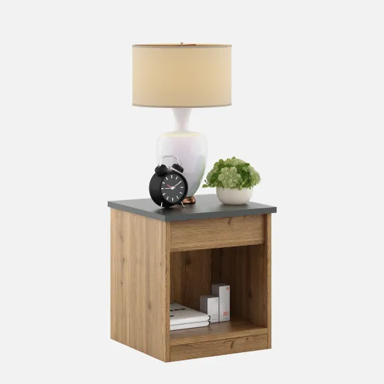 Roma Bedside Table - Clasic Oak