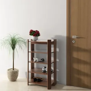 Shoe Rack Basic (prima) - Walnut Rigato Woodpore