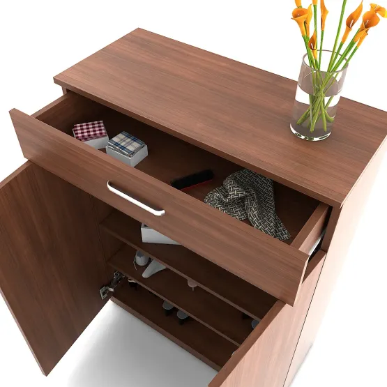 Shoe Rack Liberty - Walnut Rigato Woodpore