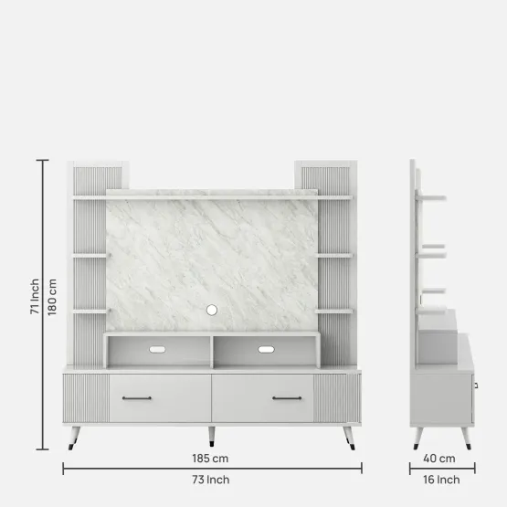 Tv Unit Alpine - High Gloss White