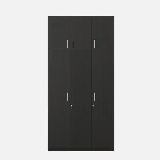 Value V2 3 Door Wardrobe With Loft - Natural Wenge With Loft