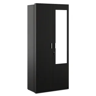 Value V2 2-door Wardrobe With Mirror - Natural Wenge - Woodpore