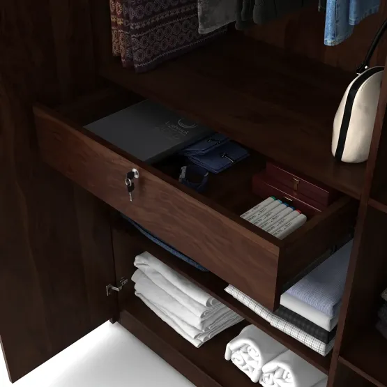 Value 3 Door Wardrobe With Mirror-sheesham