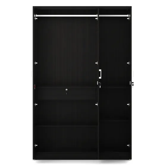 Value V2 3 Door Wardrobe - Natural Wenge - Woodpore